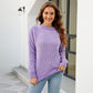 Ladies Sweaters Kniting Round Collar Pullover Plain