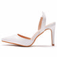 Women Pointed Toe Slingbacks Stiletto Heel Wedding Sandals
