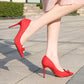 Ladies Rhinestone Pointed Toe Shallow Stiletto Heel Pumps