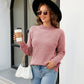 Ladies Sweaters Kniting Round Collar Pullover Plain