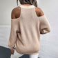 Cardigans Kniting Off Shoulder Buttons Lantern Long Sleeves for Women