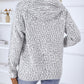 Cardigans Kniting Hoods Drawstring Zippers Long Sleeves for Women