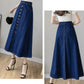 Denim Washable Blue High Waist Elegant Denim Women Skirts