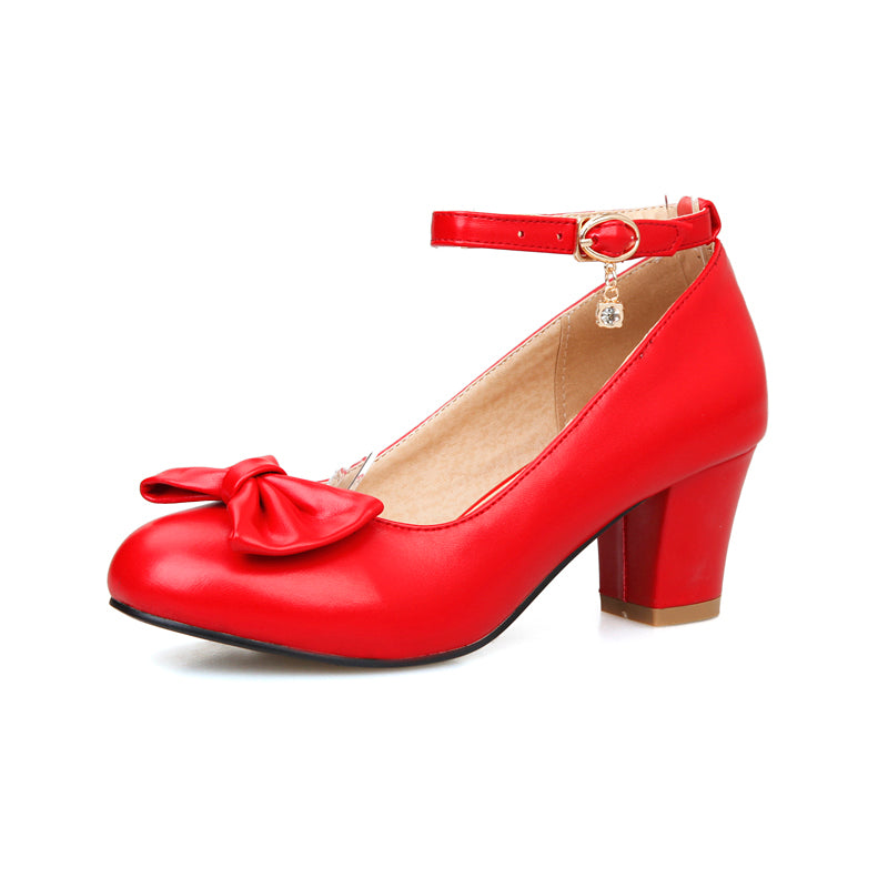 Pointed Toe Bow Women Pumps High Heels Shoes 8005 – Shoeu