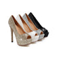 Sexy Peep Toes Glitter Pumps Platform High Heels Fashion Women Shoes 6374
