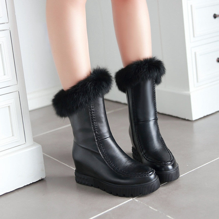 Fur Wedges Boots Women Shoes Fall|Winter 1608