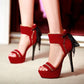 Lace Platform Sandals Women Pumps High Heels Shoes Woman