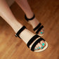 Fashion Sandals Women Flats Ankle Straps Shoes 4857