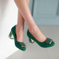 Women Pumps High Heels Thick Heeled Dress Shoes Woman 3408