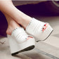 Rhinestone Platform Slides Sandals Women Wedges High Heels Shoes Woman