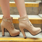 Buckle Women Ankle Boots Platform High Heels Shoes Woman 2016 3370
