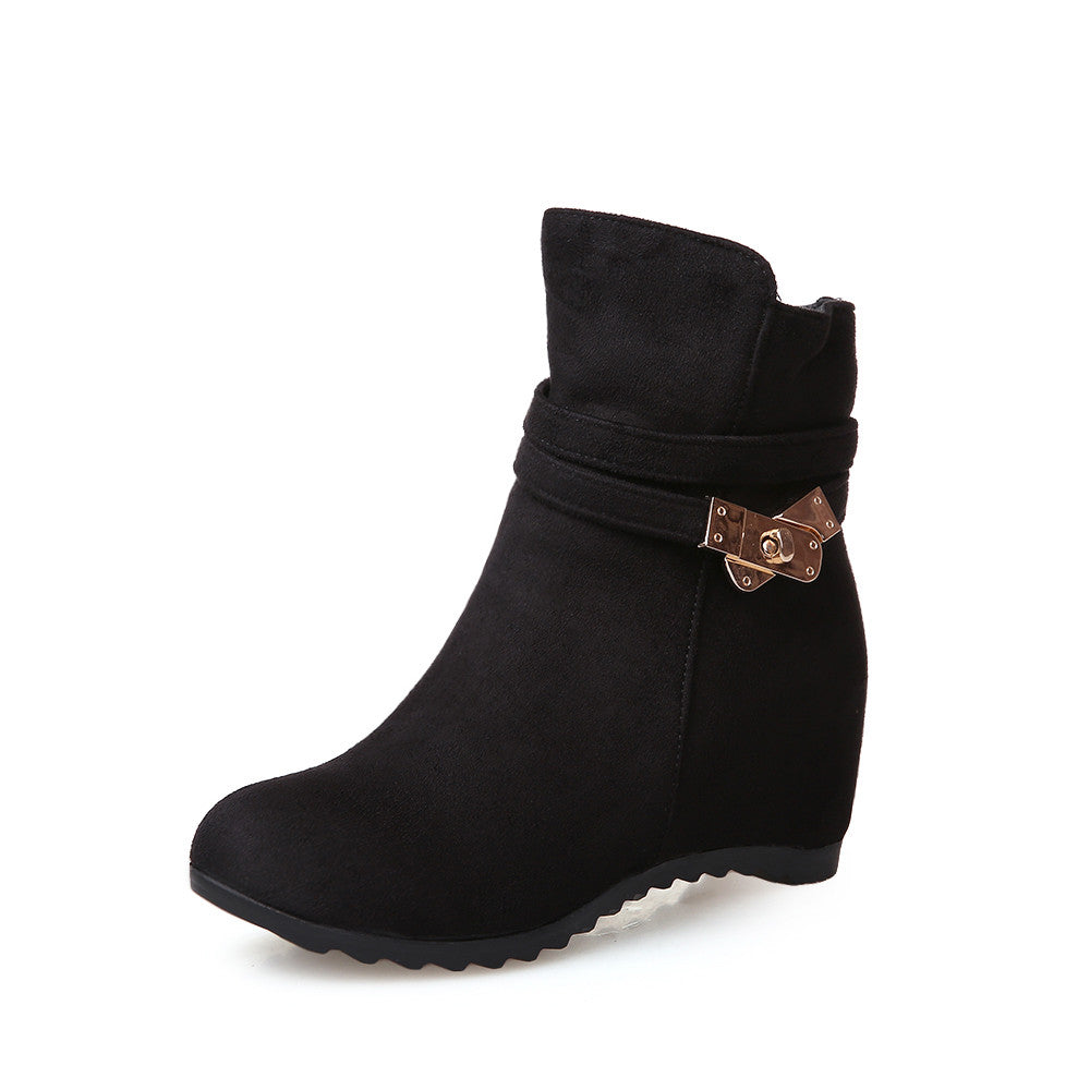 Metal Buckle Ankle Boots Women Shoes Fall|Winter 3247