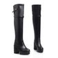 Pu Leather Thigh High Boots Platform Motorcycle Boots High Heels Thick Heeled Shoes Woman 3290 3290