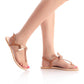 T Strps Flats Sandals Women Knot Gum Outsole Shoes Woman 3435