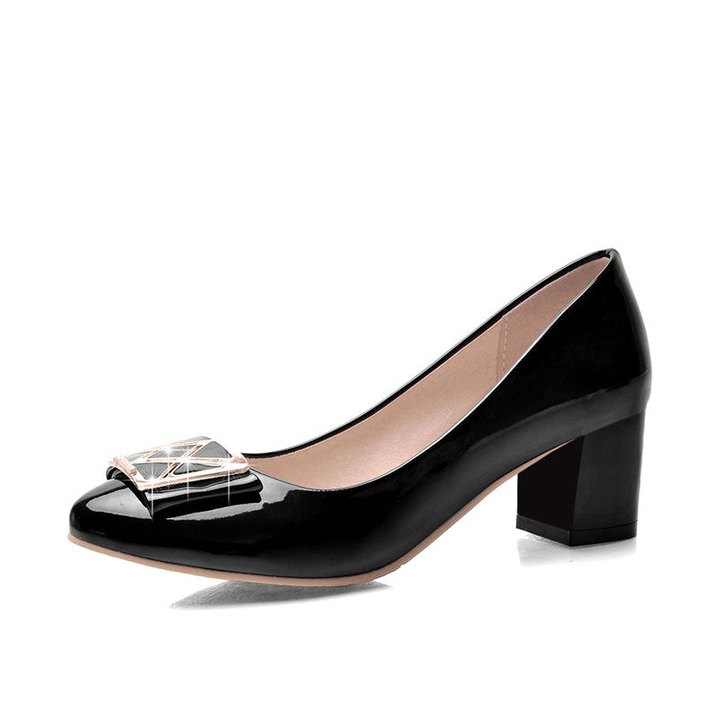 Sweet Patent Leather Pumps Platform High Heels Women Shoes 1210