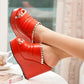 Rhinestone Platform Slides Sandals Women Wedges High Heels Shoes Woman