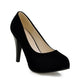 Flock Women Pumps High Heels Dress Shoes 6680