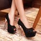 Lace Women Platform Pumps High Heels Stiletto Heel Wedding Shoes Woman