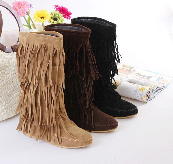 Buckle Tall Boots Side Zipper PU Leather Motorcycle Boots Women Shoes