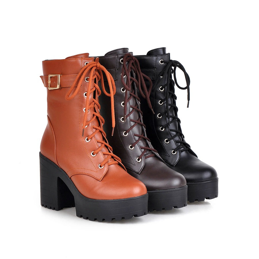 Lace Up Ankle Boots Women Shoes Fall|Winter 11191501
