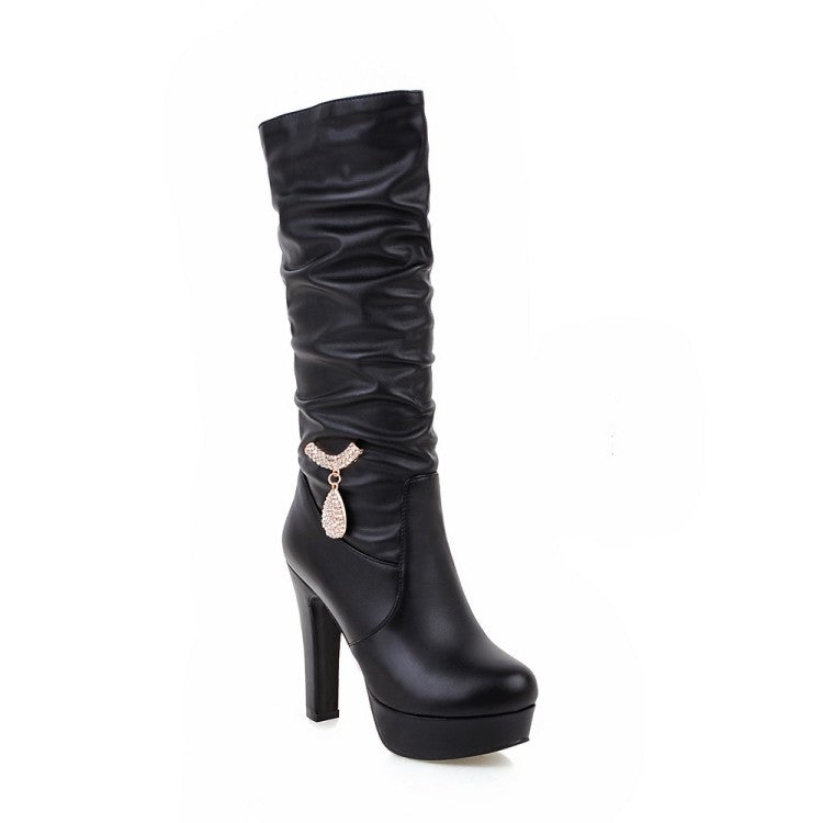 Pearl Boots High Heels Women Shoes Fall|Winter 6711