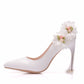 Women Crystal Flora Stiletto Heel Wedding Pumps