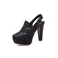 Women's Thick-heeled High-heeled Platform Toe Covered Sandals