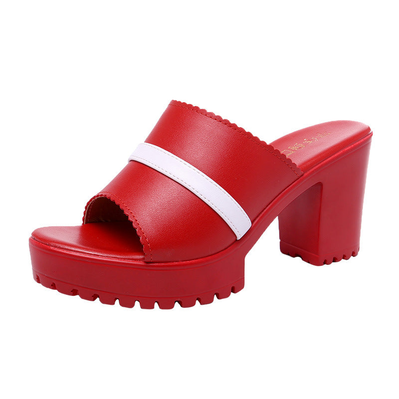 Women's Platform Thick Heel Chunky Sandals – Shoeu