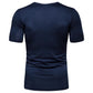 Men's Thin High Flexibility Color Block V-Neck Short Sleeves T-shirt