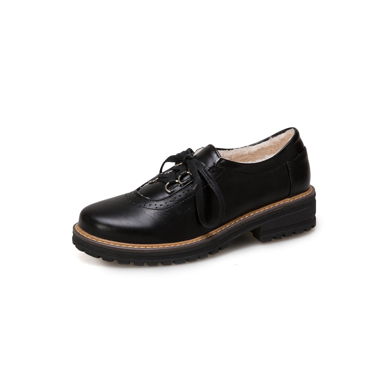 Women's Low Heeled Oxford Shoes