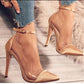 Women Pumps Pointed Toe Ankle Strap High Heels Shoes Woman