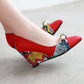 Pattern High-heeled Slope-heeled 33-43 Plus Size Shallow-mouthed Wedges Shoes