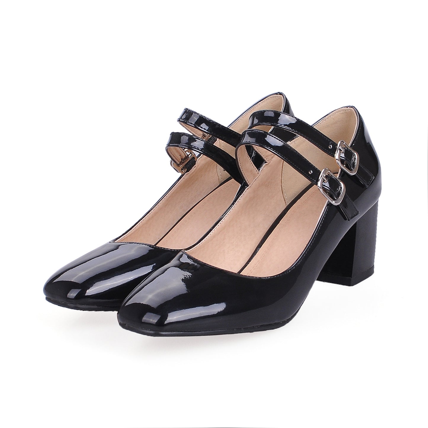 Square Head High Heel Shallow Mouth Women Pumps