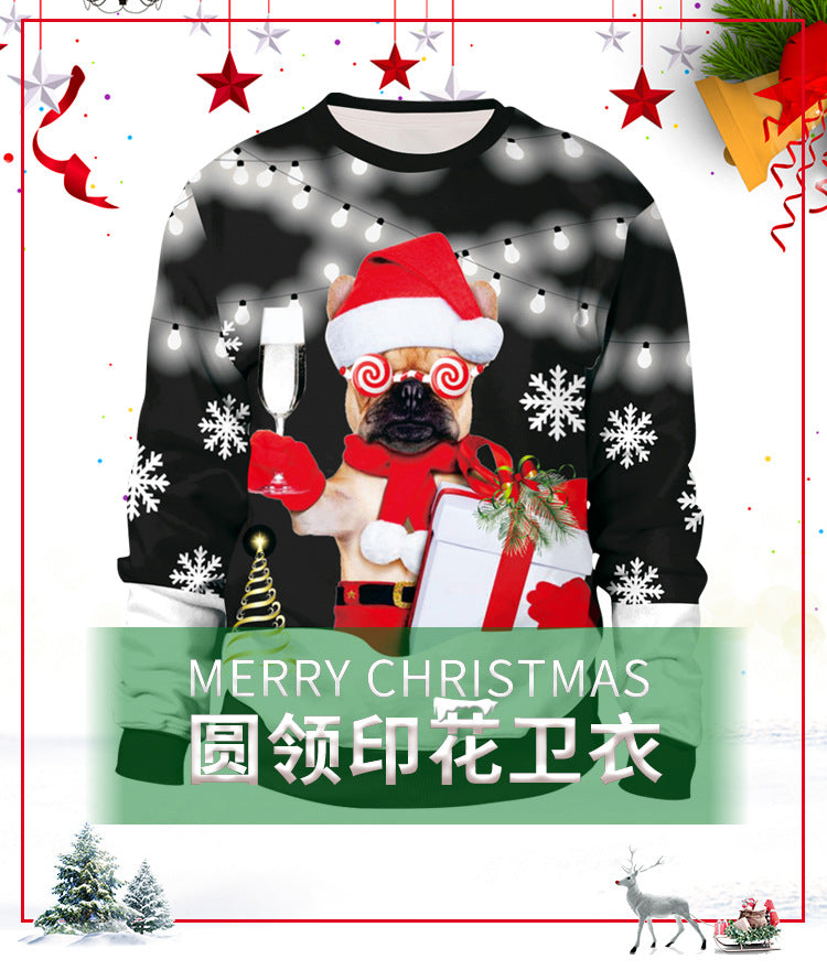 Christmas Round Neck Loose Pullover Couple Sweater