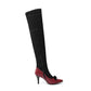 Women Pointed Toe Bow Tie High Heel Tall Boots