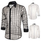 Men's Style Lace Transparent Style Plaid Turndown Long Sleeves Shirts