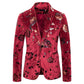 Men's Coat Two-color Rose Bronzing Suits Costumes