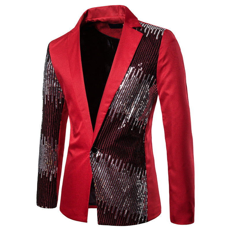 Men's Coat Two-color Pearlescent Tablet Suits Costumes