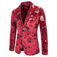 Men's Coat Two-color Rose Bronzing Suits Costumes