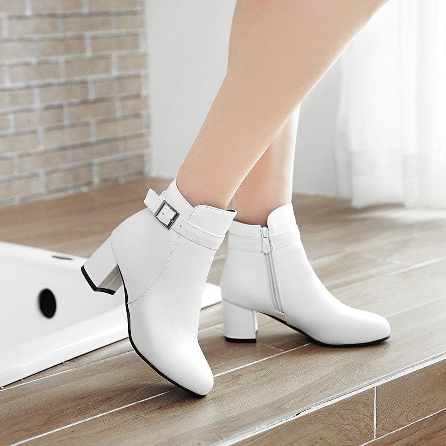 Women's Middle Heel Short Boots