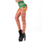 Christmas Multicolor Striped Leggings Tights
