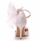Women Butterfly Flora Ankle Strap Pointed Toe Bridal Wedding Shoes Stiletto Heel Sandals