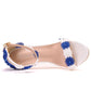 Women Open Toe Beads Ankle Strap Lace Stiletto Heel Sandals