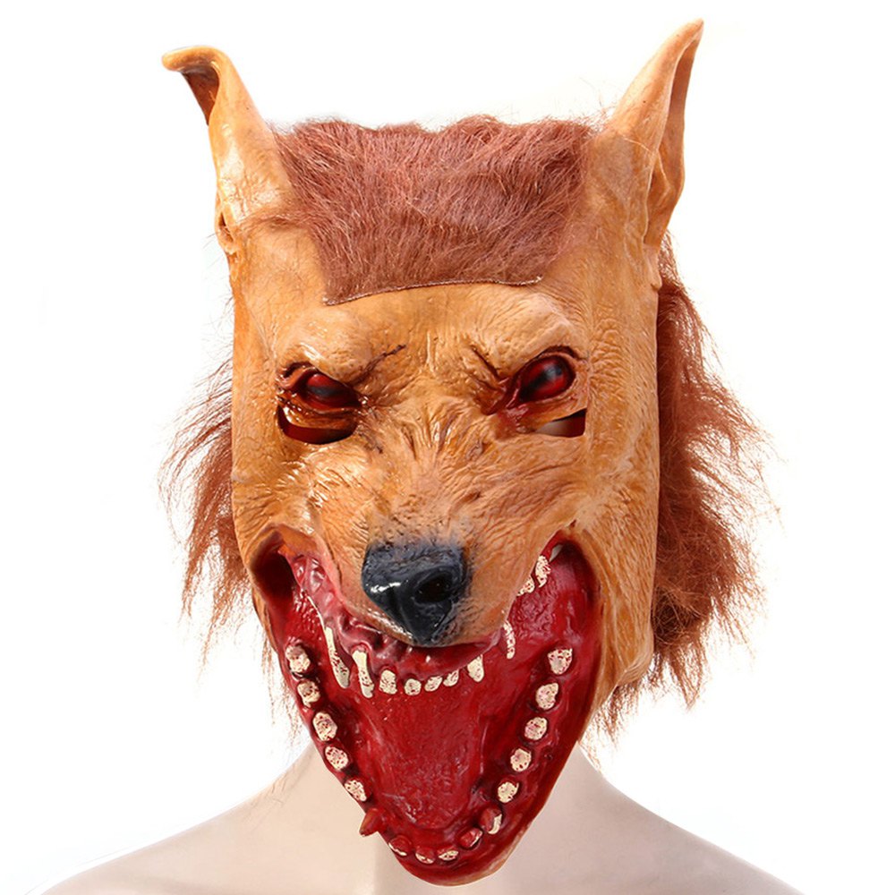 Cosplay Wolf Head Latex Mask Halloween Masquerade Parties
