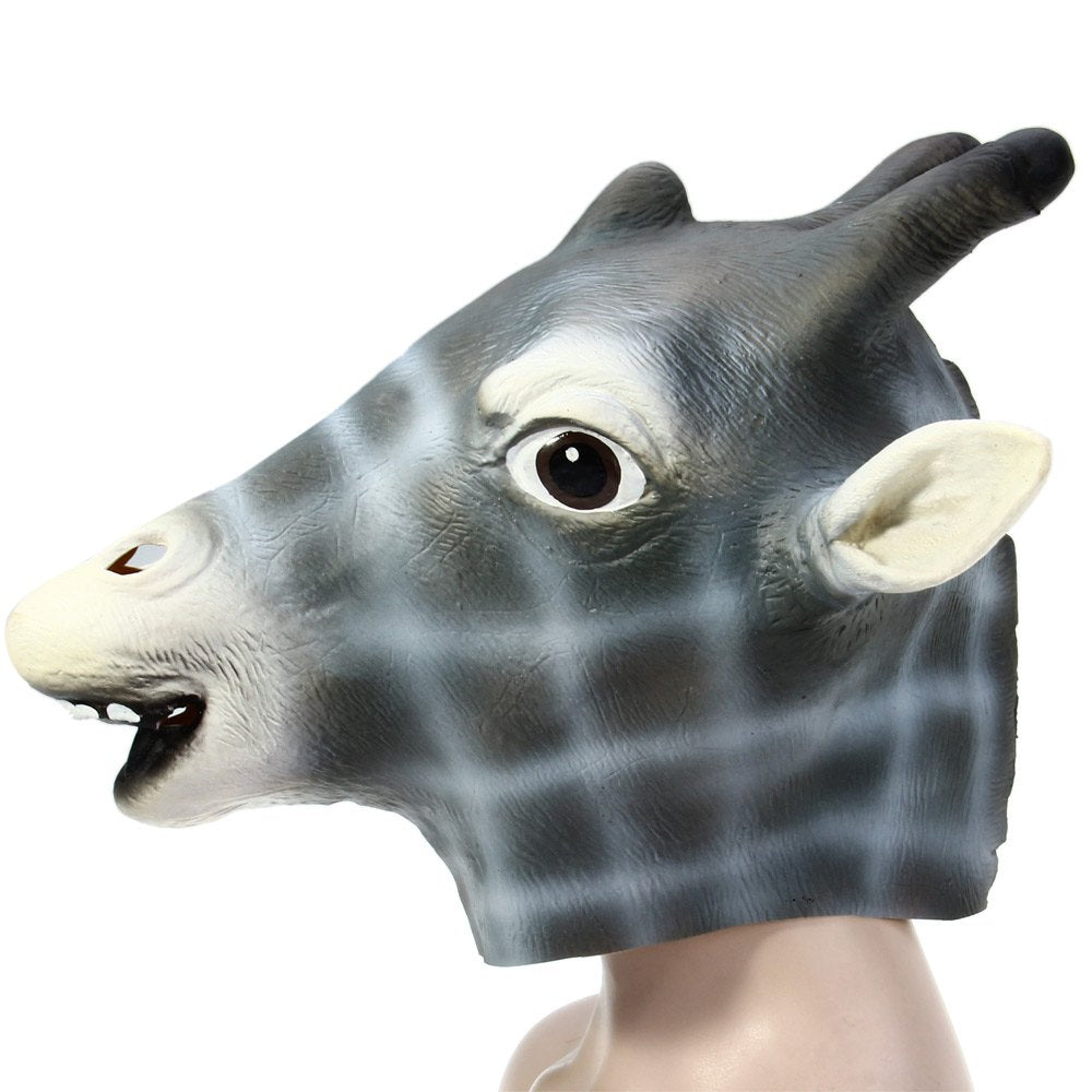 Giraffe Head Mask Halloween Latex Gadget