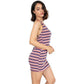 Stripe Backless Summer Short Women's Dresses