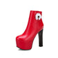 Women Flower Platform High Heel Short Boots