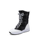 Women Leather Wedges Heels Winter Down Mid Calf Snow Boots