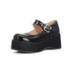 Women Mary Jane Platform Wedge Heels Shoes
