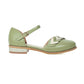 Women Lolita Leaves Hollow Out Round Toe Flat Sandals